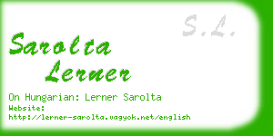 sarolta lerner business card